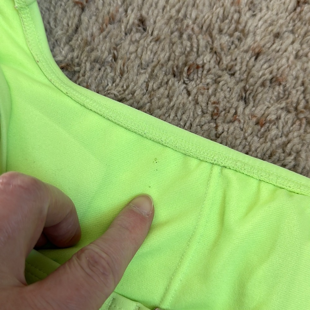 WOMENS xhilaration lime green 2 piece swimsuit size M&L - Picture 9 of 10